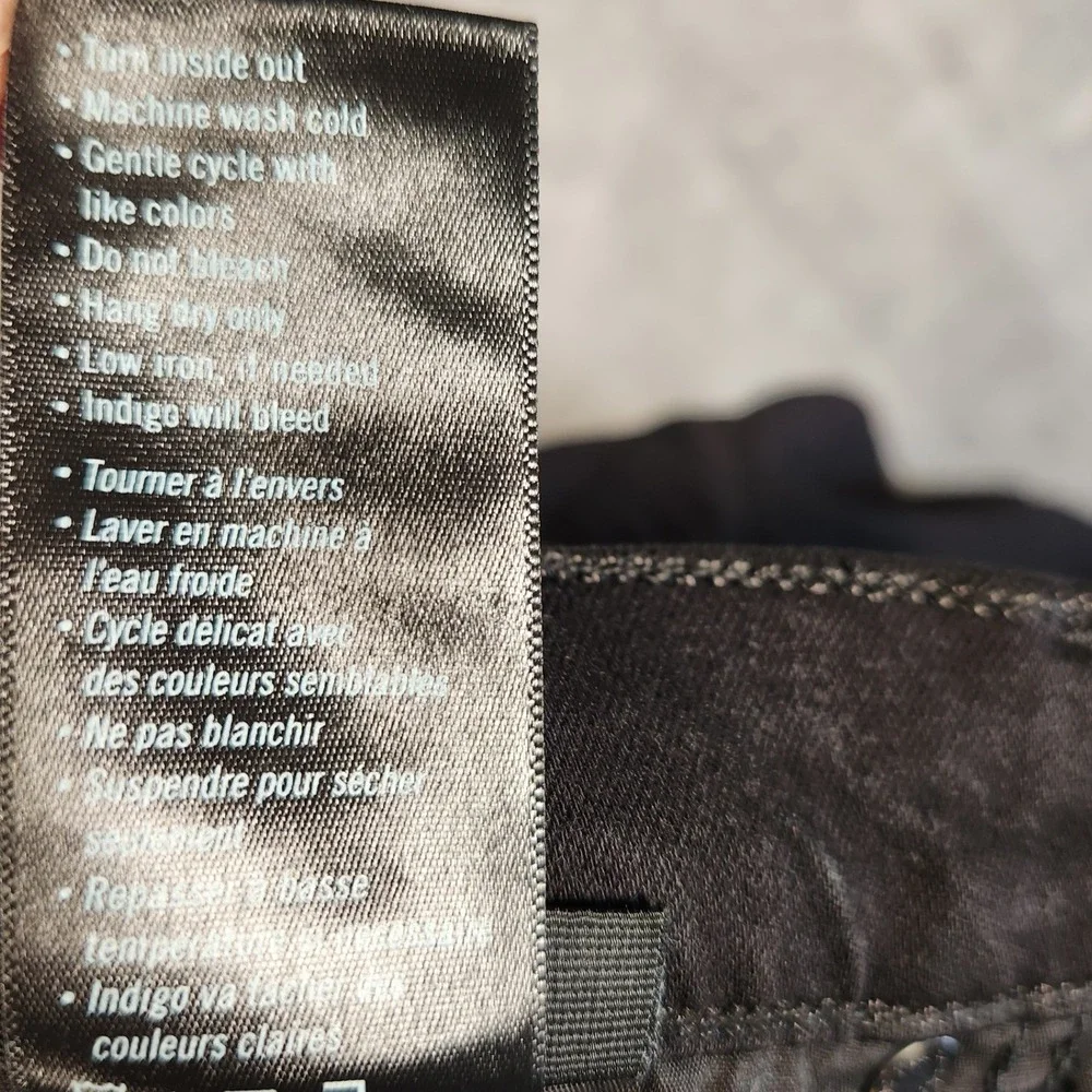 PAIGE Federal Slim Straight Jeans Mens 36 Black Excellent Transcend Stretch